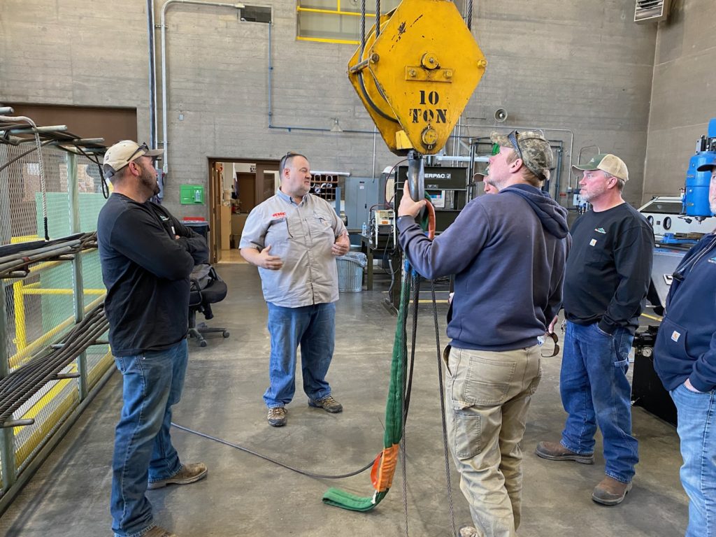 Tim Walters with Western Hoist Crane WHC workers for indoor overhead crane and hoist services